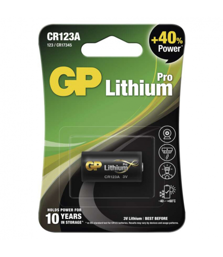 GP Bateria litowa CR123A, 3V, 1BL GP B1501