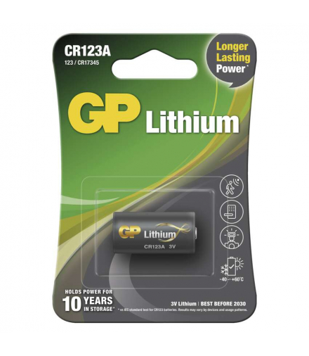 GP Bateria litowa CR123A, 3V, economy, 1BL GP B1501E