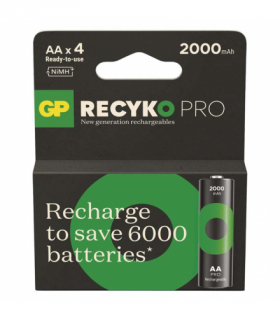 GP Akumulatorek ReCyko Pro AA (HR6), 1.2V, 2000mAh, 4PP *MPP GP B26204