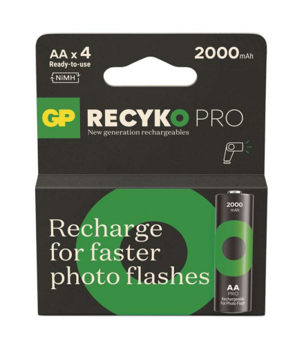 GP Akumulatorek ReCyko Pro Photo AA (HR6), 1.2V, 2000mAh, 4PP*MPP GP B2629