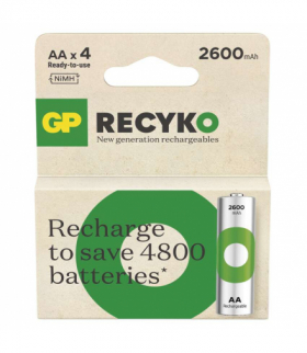 GP Akumulatorek ReCyko 2600 AA (HR6), 1.2V, 2600mAh, 4PP *MPP GP B25274