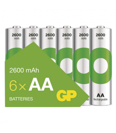 GP Akumulatorek ReCyko 2600 AA (HR6), 1.2V, 2600mAh, 6PP *MPP GP B2527V