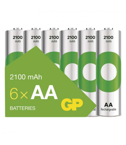 GP Akumulatorek ReCyko 2100 AA (HR6), 1.2V, 2100mAh, 6PP *MPP GP B2521V