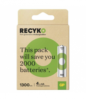 GP Akumulatorek ReCyko 1300 AA (HR6), 1.2V, 1300mAh, 4PP *MPP GP B25234