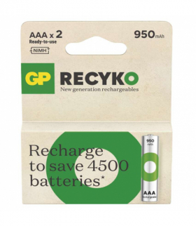 GP Akumulatorek ReCyko 950 AAA (HR03), 1.2V, 950mAh, 2PP *MPP GP B25112