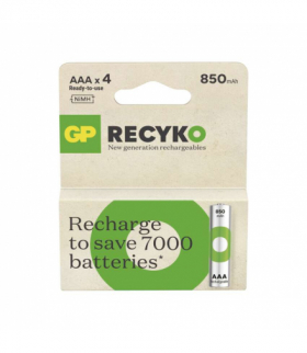 GP Akumulatorek ReCyko 850 AAA (HR03), 1.2V, 850mAh, 4PP *MPP GP B25184