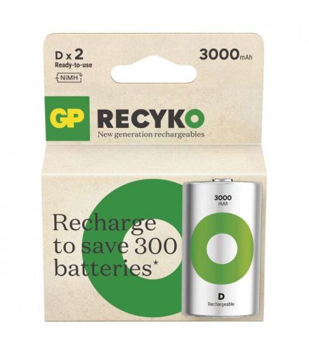 GP Akumulatorek ReCyko D (HR20), 1.2V, 3000mAh, 2PP *MPP GP B2543