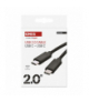 Kabel USB 2.0, wtyk C - C, szybkie ładowanie, transmisja danych, 2 m, czarny EMOS SM7029BL
