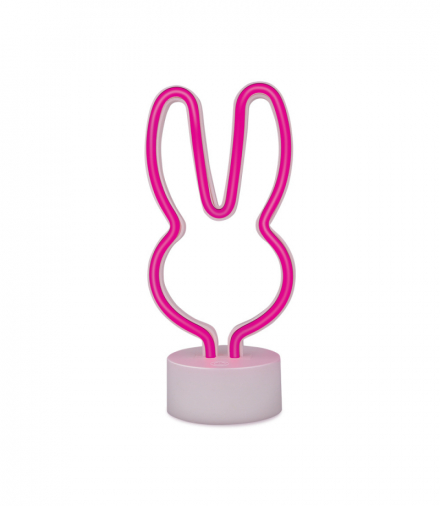 Neon na podstawce LED KRÓLICZEK różowy USB-C FSC-10 Forever Light RTV200096