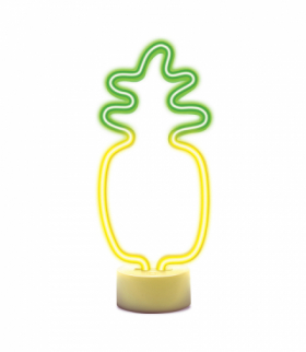 Neon na podstawce LED ANANAS pomarańczowo zielony USB-C FSC-12 Forever Light RTV200098