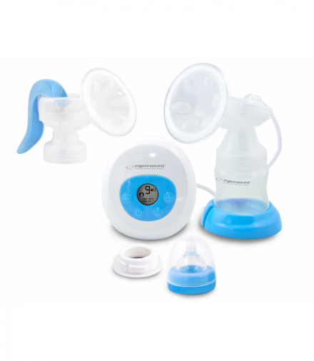Laktator elektryczny/ręczny 2w1 gemelos niebieski Esperanza ESP-ECM003B