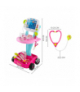 Zestaw małego doktora, zabawki lekarskie, wózek różowy KRUZZEL 00008245