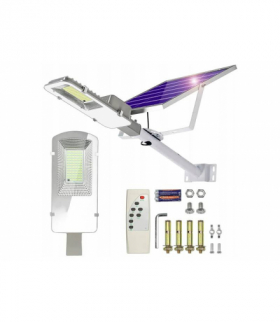 Uliczna lampa aluminium 45W z panelem solarnym 5000mAh pilot LXTQF031