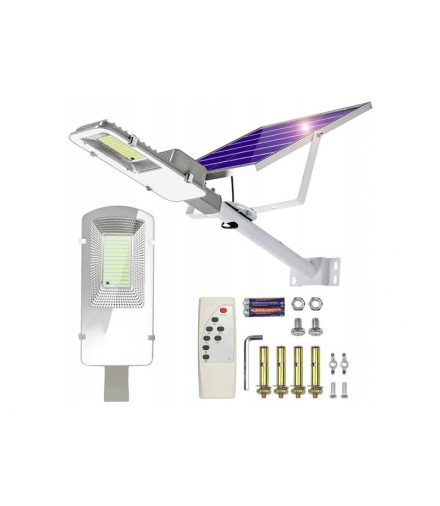 Uliczna lampa aluminium 45W z panelem solarnym 5000mAh pilot LXTQF031