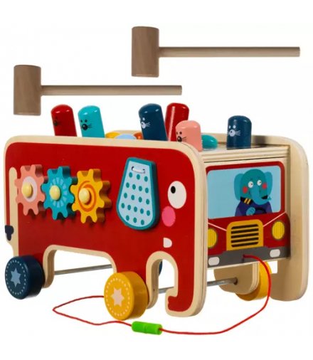 Słoń drewniany wbijak dla dzieci Kruzzel 20349 KRUZZEL 00020349