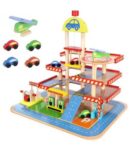 Parking garaż drewniany dla dzieci KRUZZEL 22446 00022446