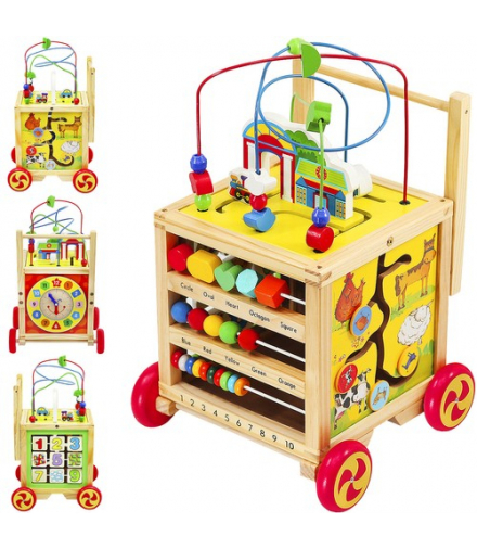 Pchacz drewniany Kostka edukacyjna KRUZZEL 22606 00022606