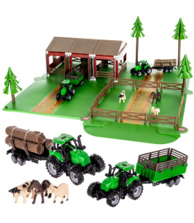 Farma ze zwierzętami + 2 autka rolnicze KRUZZEL 22404 00022404