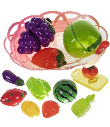 Zestaw owoce warzywa do krojenia w koszyczku KRUZZEL 22576 00022576