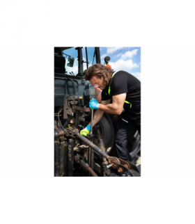 ULLER rękawice powlekane latexem niebiesko/zielone 7 Hogert HT5K771-7