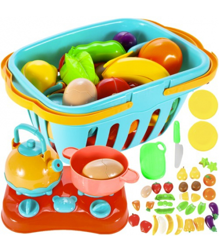 Warzywa i owoce do krojenia z koszyczkiem KRUZZEL 22877 00022877