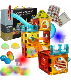 Klocki magnetyczne tor 77 elementów Kruzzel 22684 00022684