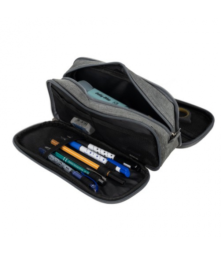 Piórnik rozkładany potrójny szary Maaleo 24512 00024512