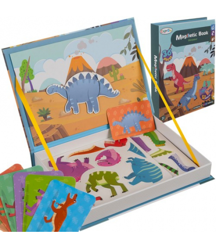 Układanka magnetyczna Dinozaury 24730 KRUZZEL 00024730
