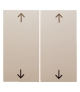 Klawisz z nadrukiem symbolu "strzałki" do łączników żaluzjowych krem