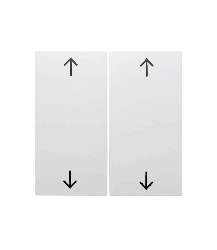 Klawisz z nadrukiem symbolu "strzałki" do łączników żaluzjowych biały