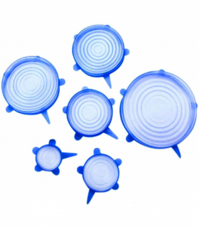 Pokrywki silikonowe 6szt. niebieskie ATL AG636B