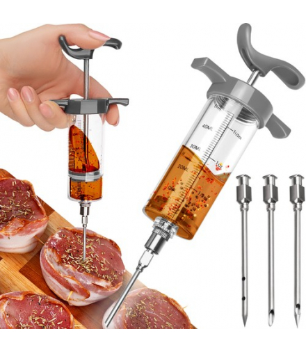 Nastrzykiwarka do mięsa + 3 igły Ruhhy 23055 00023055