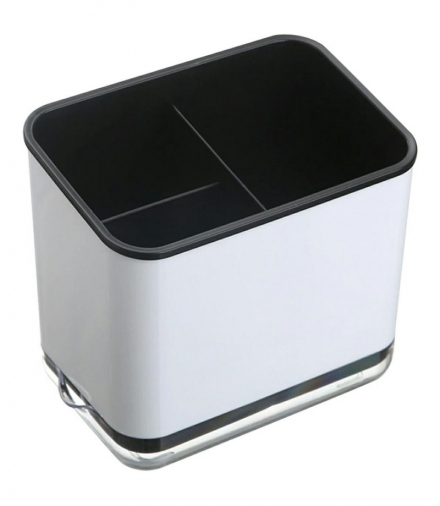 Pojemnik ociekacz na sztućce biało-czarny ATL AG886A