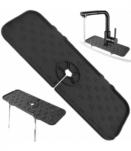 Silikonowa mata ociekacz na zlew czarna ATL DA24A