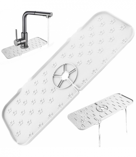 Silikonowa mata ociekacz na zlew biała ATL DA24B