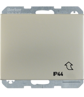 Arsys Gniazdo SCHUKO z pokrywą, stal szlachetna nierdzewna, Arsys IP44 Berker 47581004