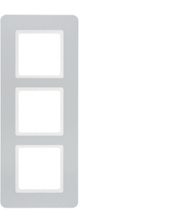 Q.7 Ramka 3-krotna, alu aksamit, lakierowany Berker 10136184