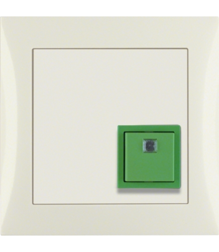 B.Kwadrat/S.1 System przywoławczy Przycisk anulowania/potwierdzenia obecności z ramką, kremowy połysk Berker 52058982