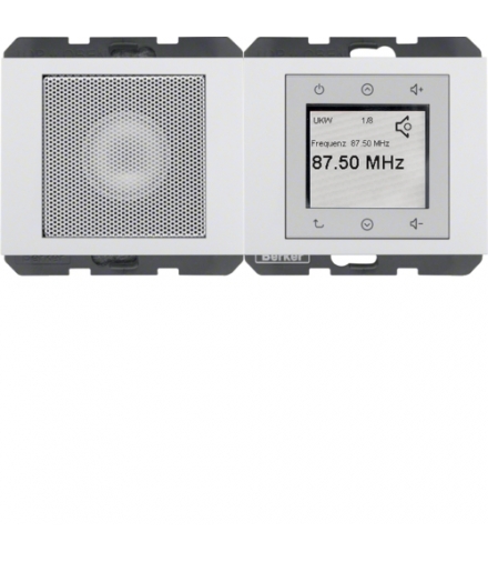 K.1 Radio Touch komplet, biały, połysk Berker 28807009