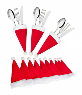 Kieszonki na sztućce 6szt. czapka mikołaja ATL BQ87