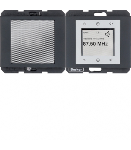 K.1 Radio Touch komplet, antracyt mat Berker 28807006
