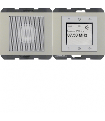 K.5 Radio Touch komplet, stal szlachetna, lakierowany Berker 28807004