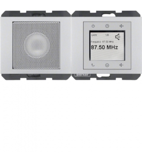K.5 Radio Touch komplet, alu Berker 28807003