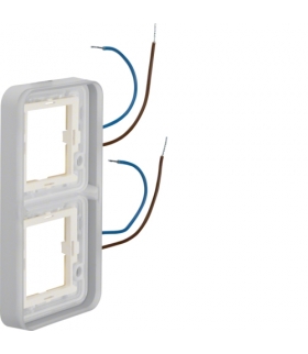 W.1 Ramka 2-kr z podświetleniem białym 230V 0,6 mA do adaptera n/t, IP55 Berker 13393512