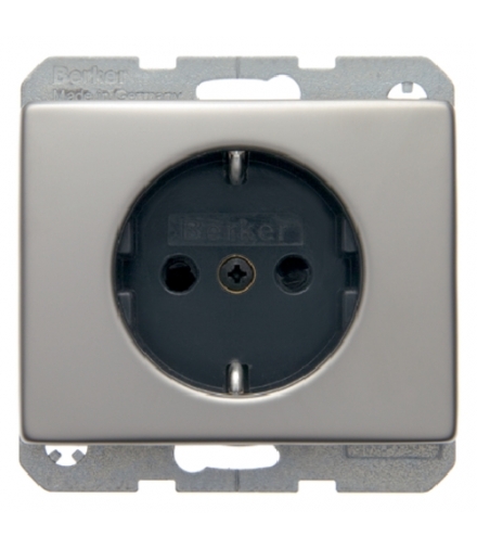 Arsys Gniazdo SCHUKO z podwyższoną ochroną styków, stal szlachetna nierdzewna Berker 47340004