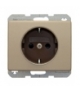 Arsys Gniazdo SCHUKO z podwyższoną ochroną styków, jasny brąz, metal Berker 47340001