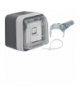 W.1 Gniazdo UAE 8 RJ45 kat.6 z pokrywą, kompletne, IP55, szary Berker 14093505