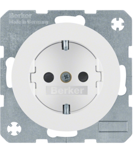 R.1/R.3 Gniazdo SCHUKO, samozaciski, biały, połysk Berker 47232089