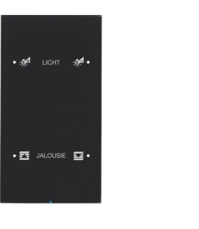 R.3 Sensor dotykowy 2-krotny konfigurowalny, szkło, czarny
