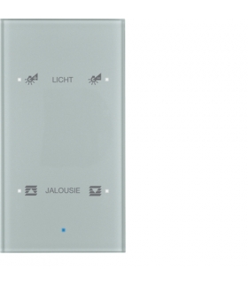 KNX TS Sensor dotykowy 2-krotny konfigurowalny, szkło, alu
